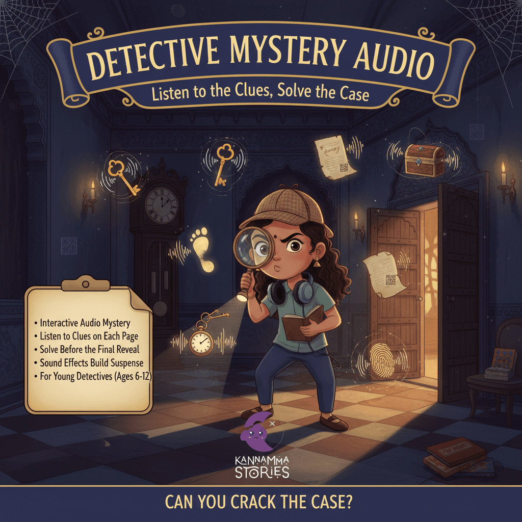 Detective Mystery Audio — audio coloring book bundle by Kannamma Stories