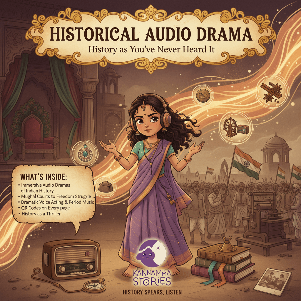 Historical Audio Drama — audio coloring book bundle by Kannamma Stories