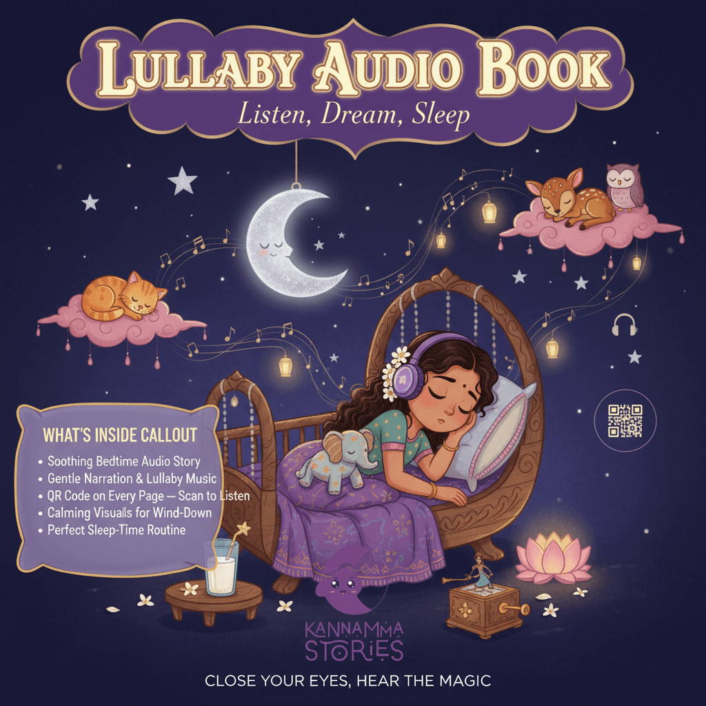 Lullaby Audio Book — audio coloring book bundle by Kannamma Stories