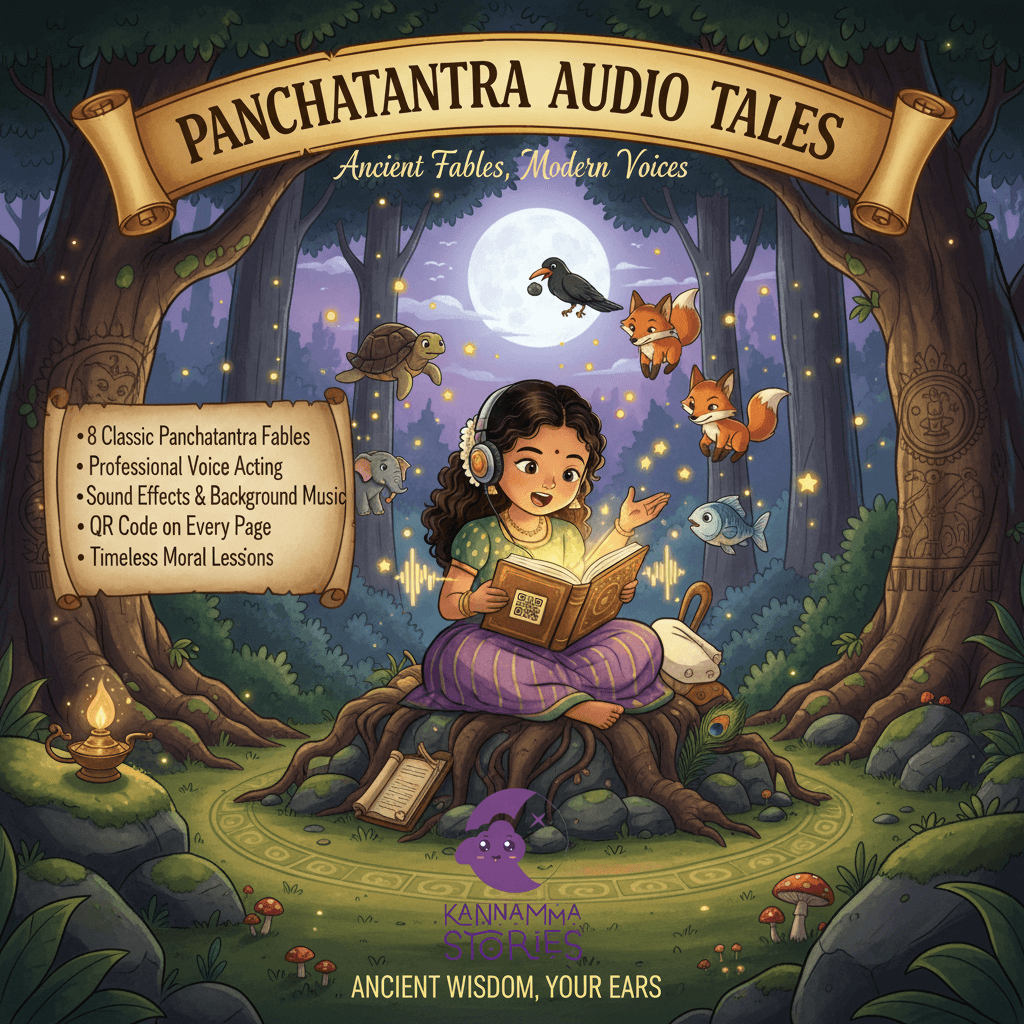 Panchatantra Audio Tales — audio coloring book bundle by Kannamma Stories
