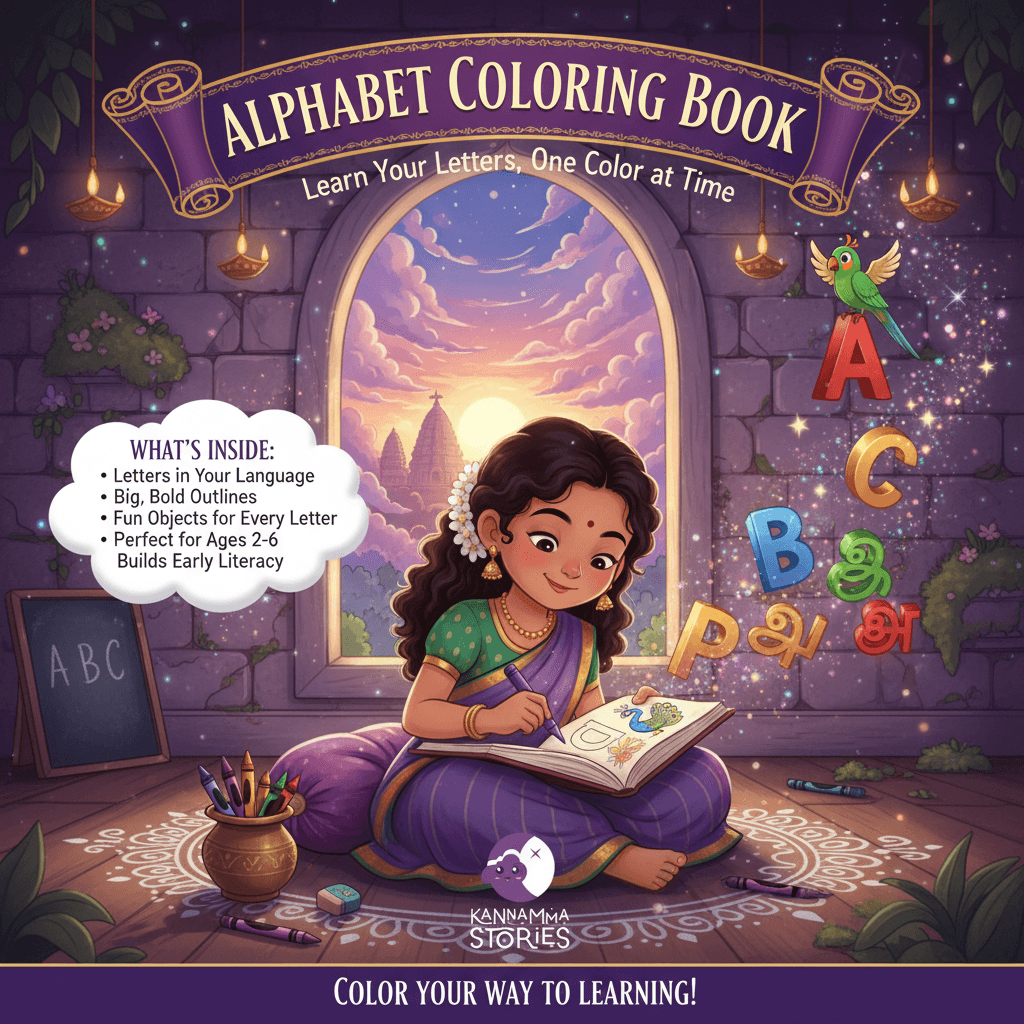 Alphabet Coloring Book — personalized coloring book by Kannamma Stories