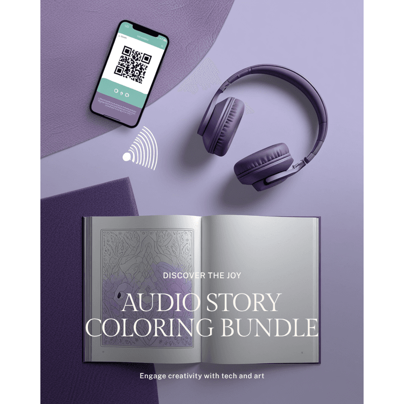 Audio Bundle with coloring book and QR codes by Kannamma Stories