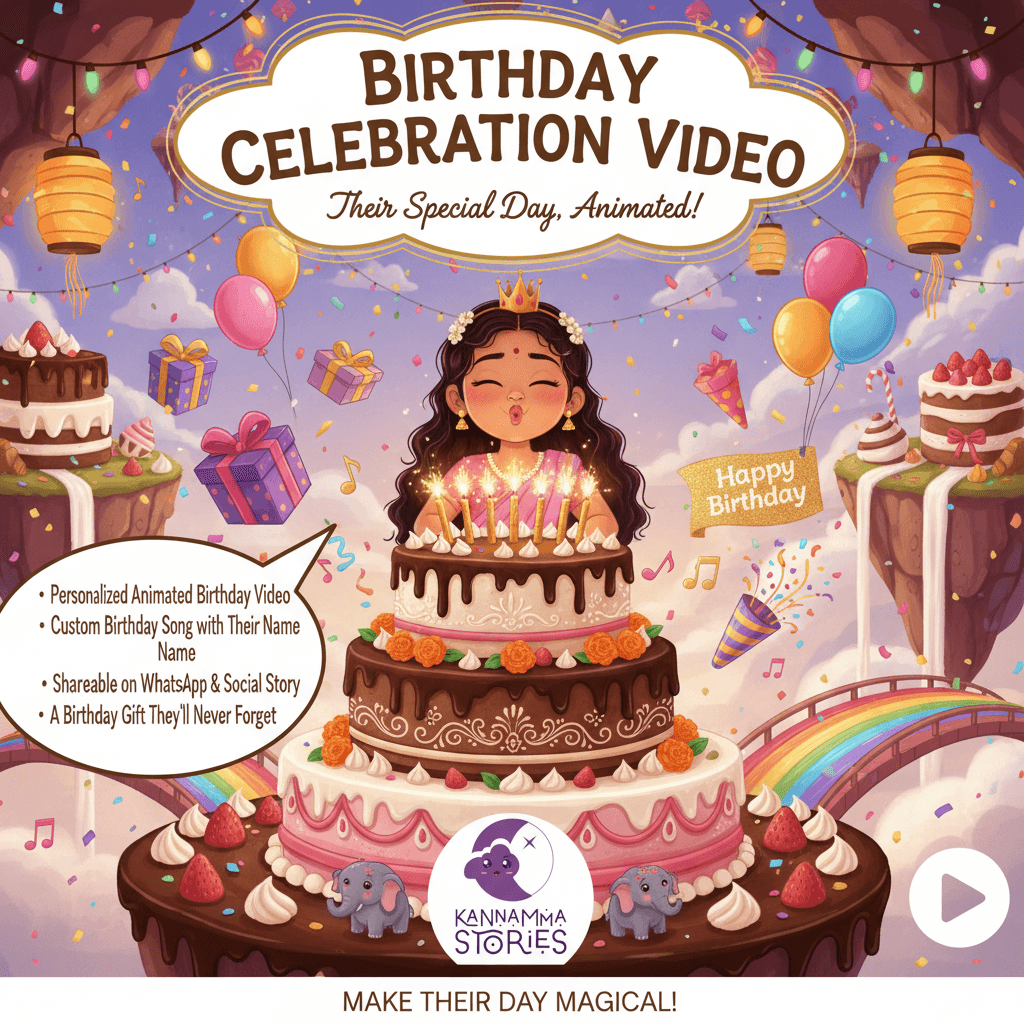 Birthday Celebration Video -- personalized by Kannamma Stories
