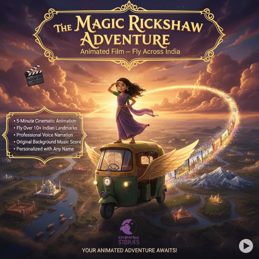 The Magic Rickshaw Adventure -- personalized by Kannamma Stories